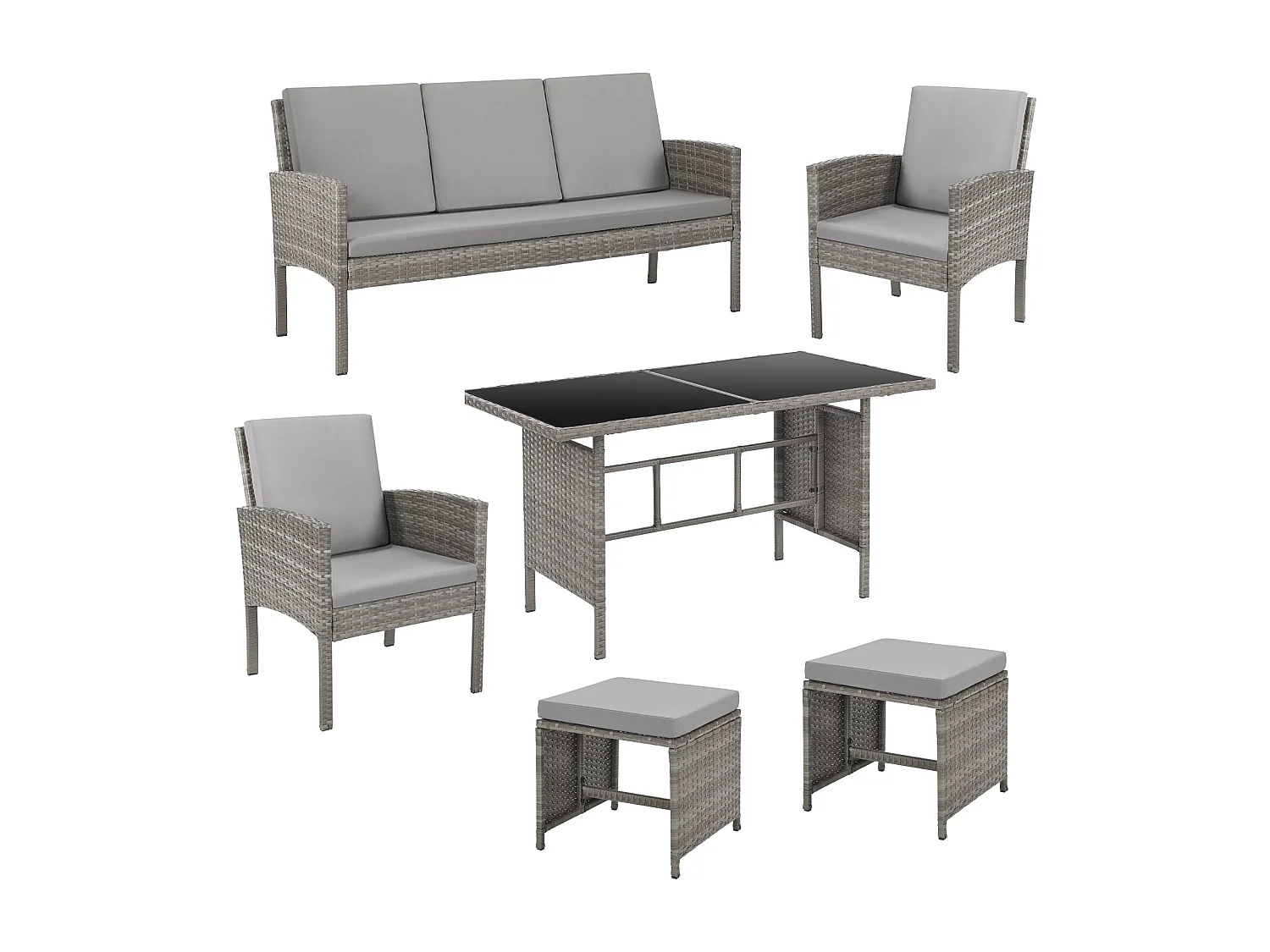 Meuble de jardin en poly rotin