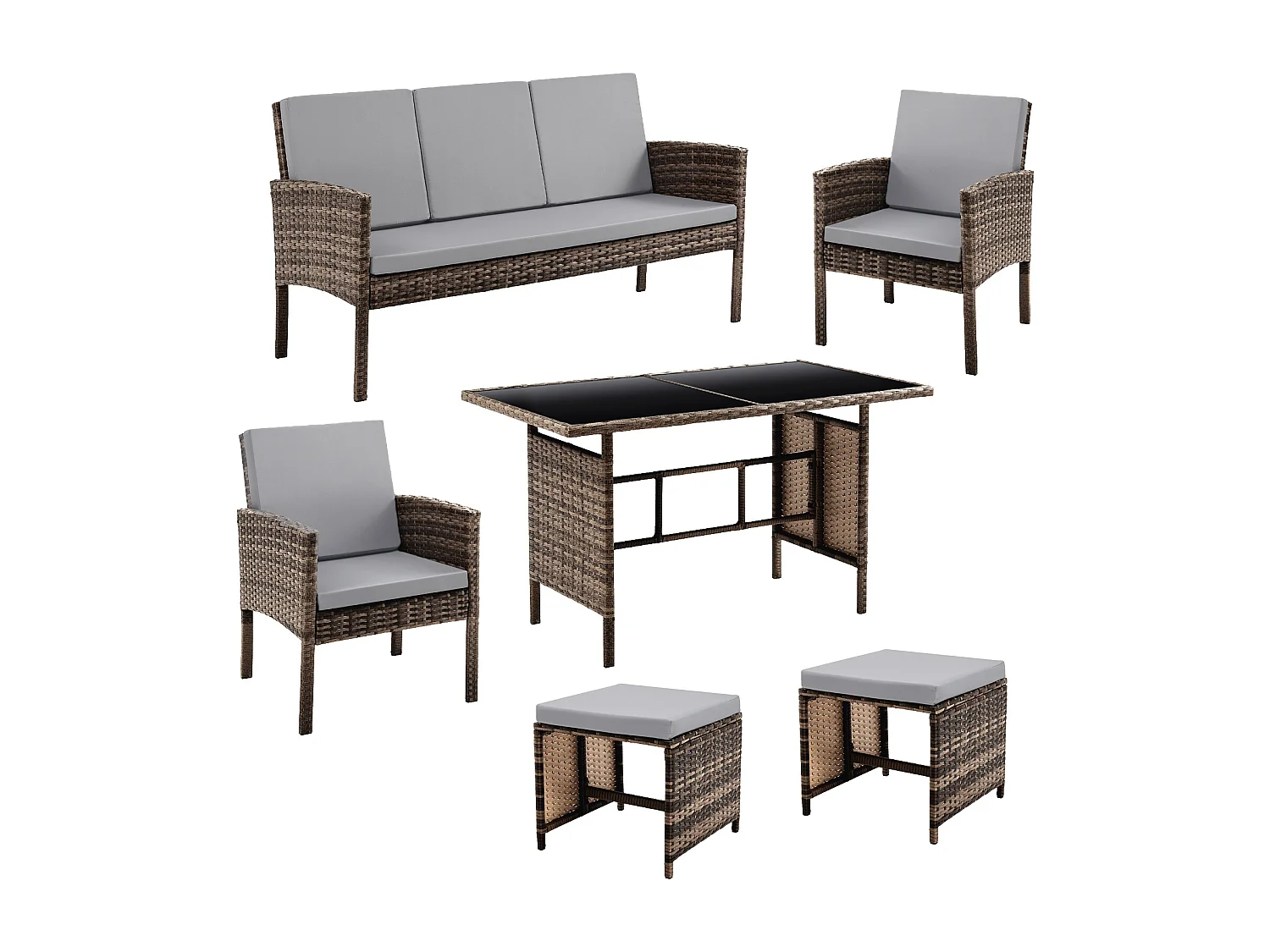 Meuble de jardin en poly rotin