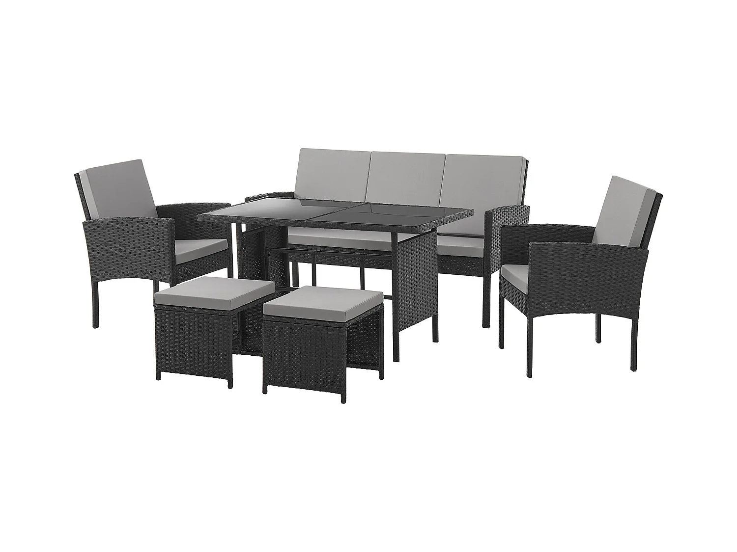 Meuble de jardin en poly rotin
