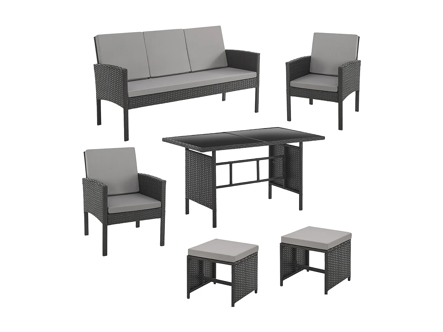 Meuble de jardin en poly rotin