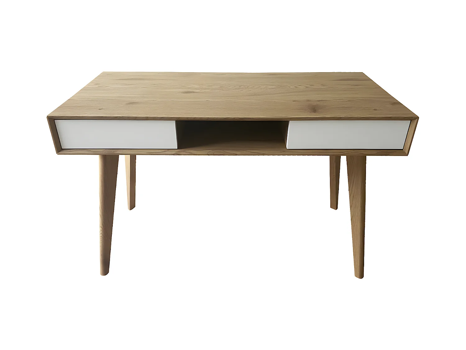 Bureau imitation bois avec tiroirs