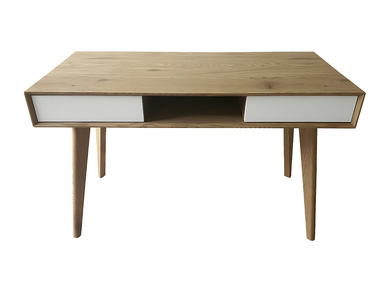 Bureau imitation bois avec tiroirs