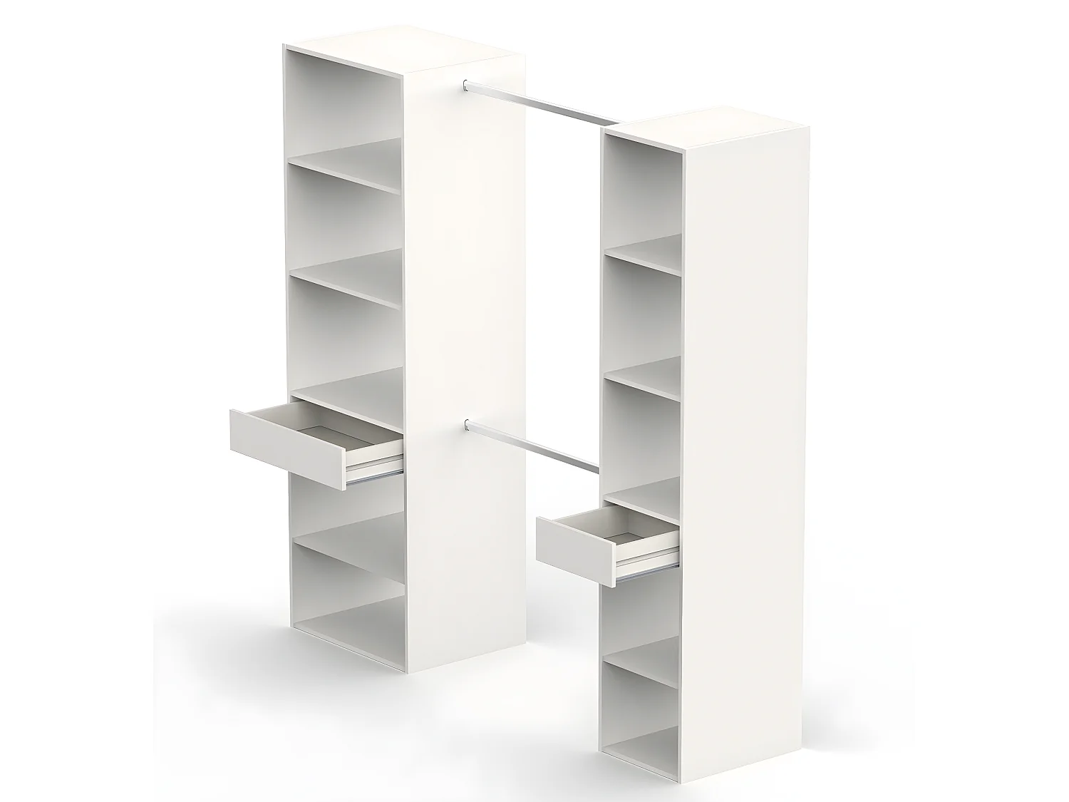 Armario Vestuario color Blanco - Altura 200 x Longitud 200 x Profundidad 50 cm