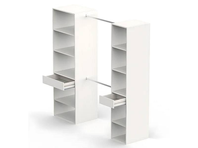 Armario Vestuario color Blanco - Altura 200 x Longitud 200 x Profundidad 50 cm