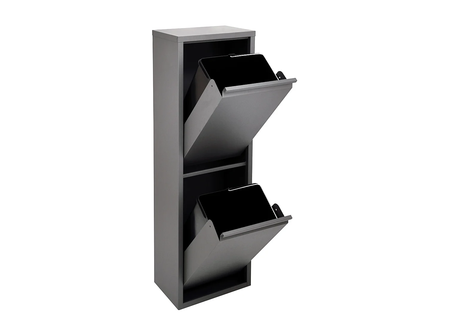 Poubelle de tri 2 x 15 L en inox