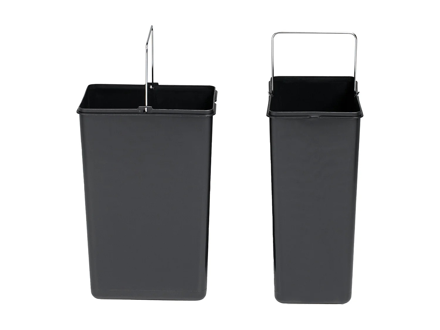 Poubelle de tri 2 x 15 L en inox