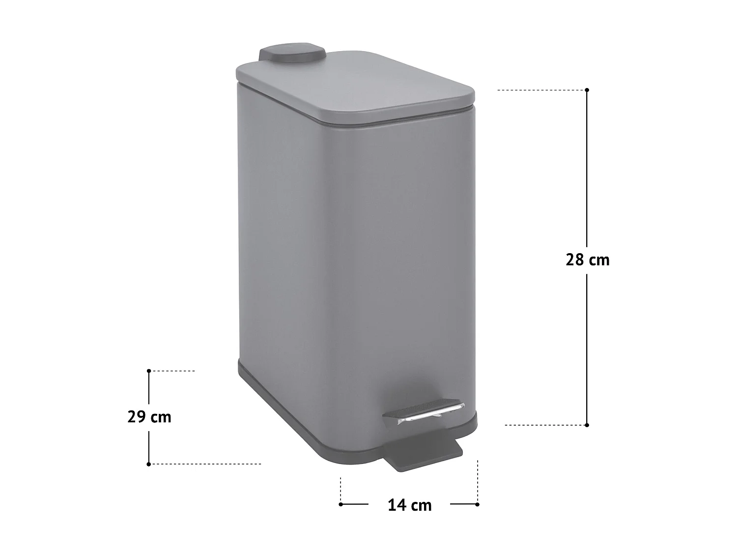 Poubelle à pédale 5l incl. seau intérieur