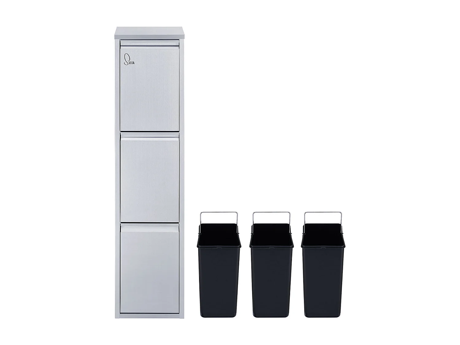 MÜLLEIMER Wandbefestigung V3X8 Silber