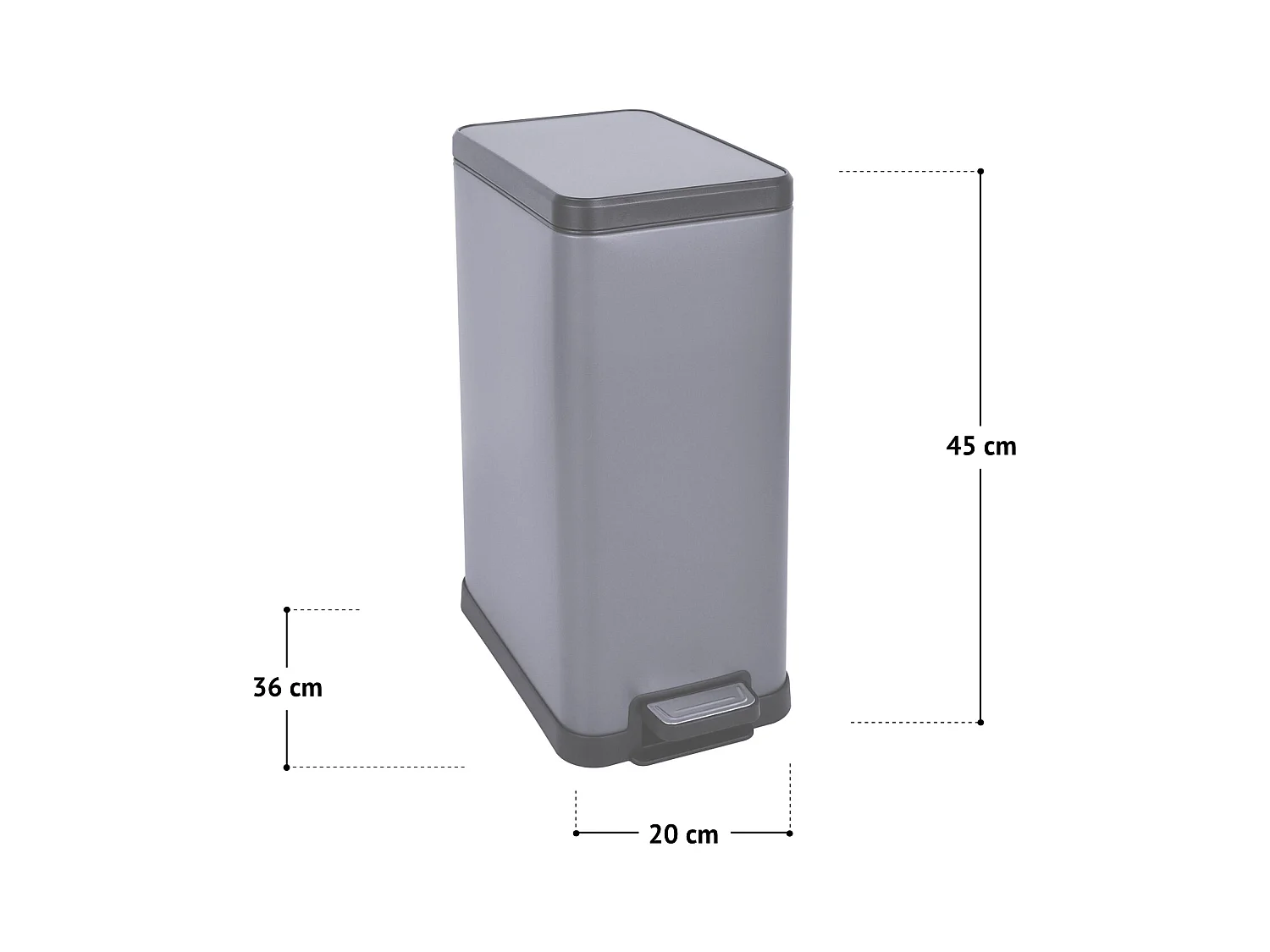 Poubelle à pédale 15l incl. seau intérieur