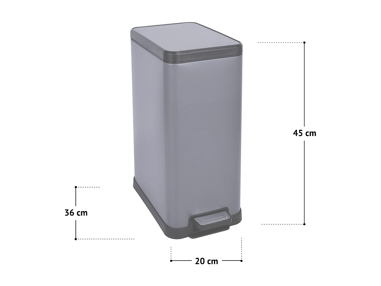 Poubelle à pédale 15l incl. seau intérieur