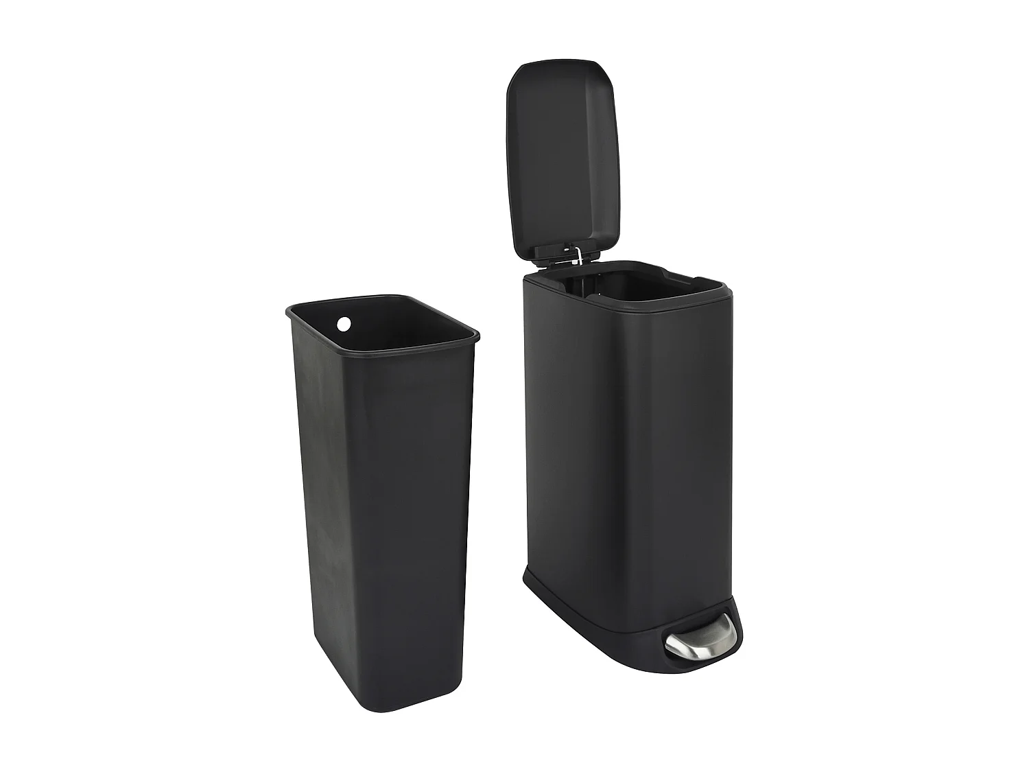 SVITA TS20 Poubelle à pédale 20 l avec seau intérieur et pédale noir