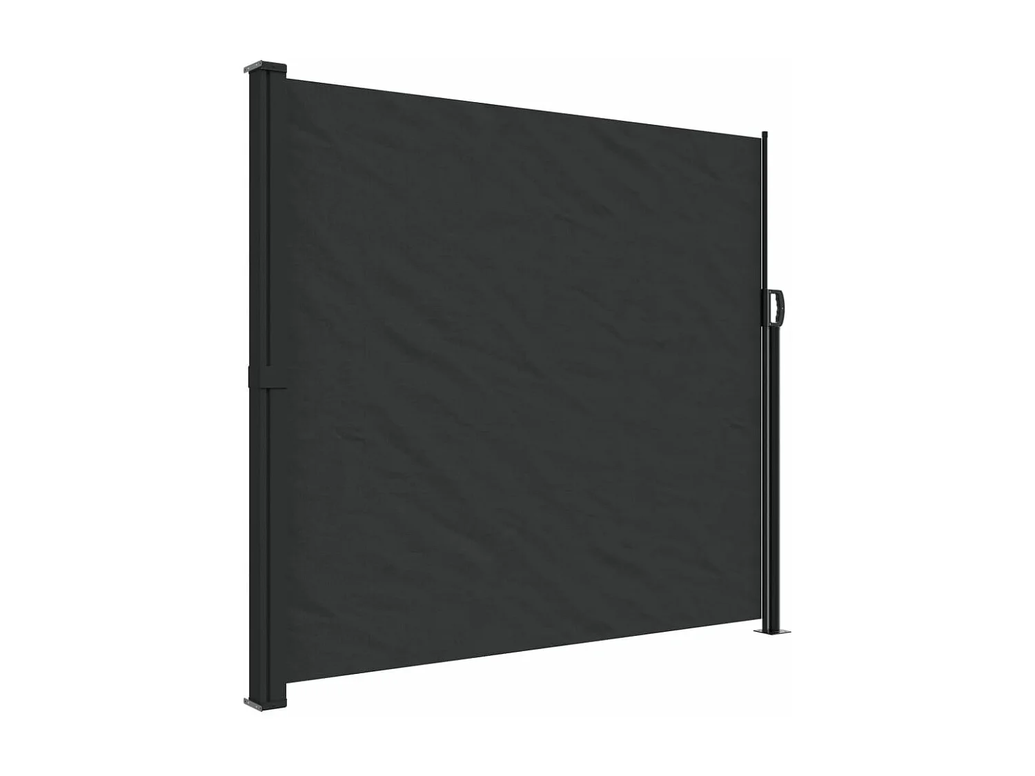 Toldo lateral retráctil negro 180x500 cm