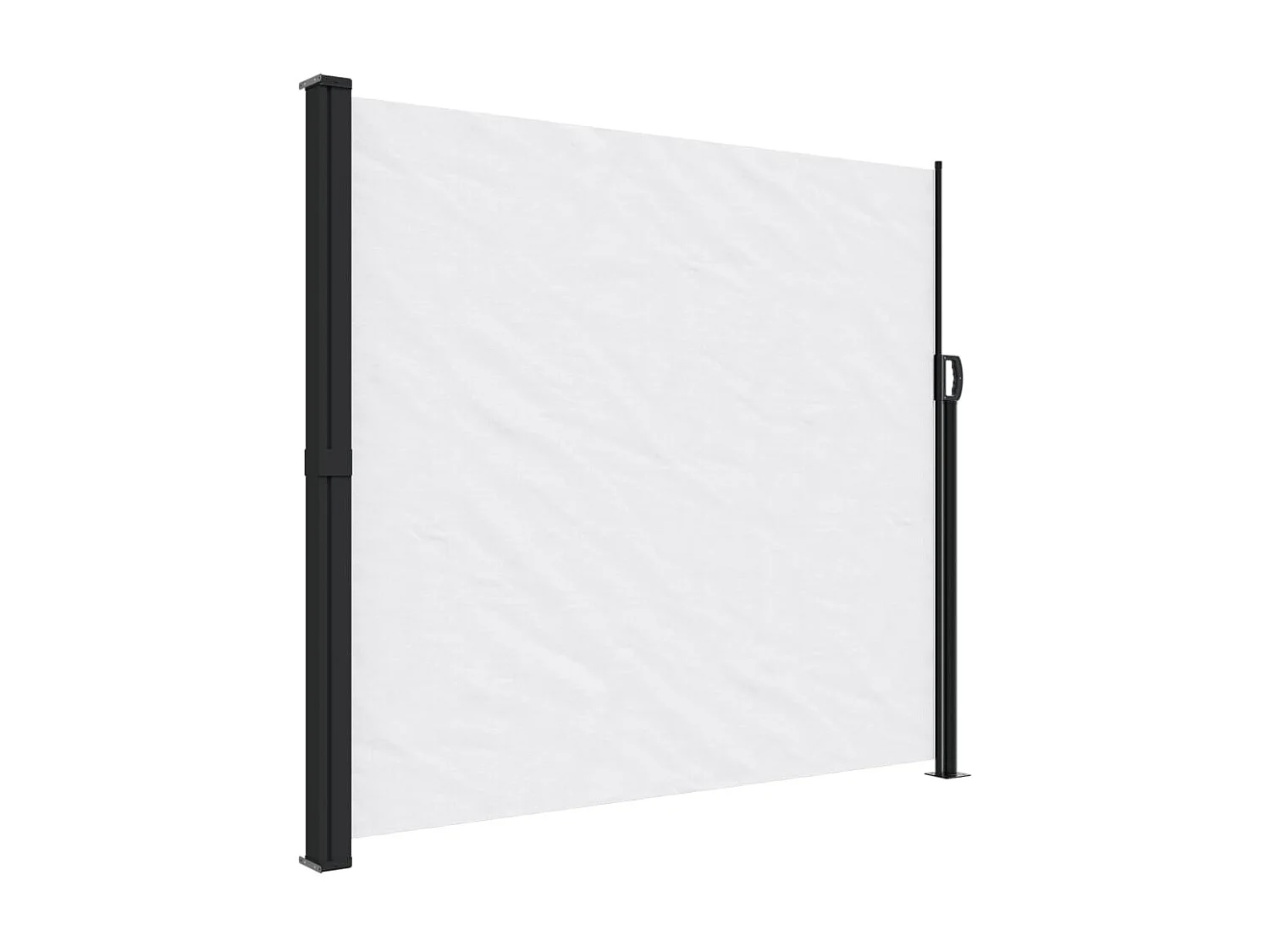 Toldo lateral retráctil blanco 180x500 cm