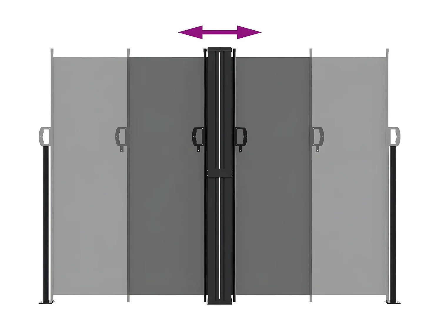 Auvent latéral rétractable anthracite 180x1000 cm