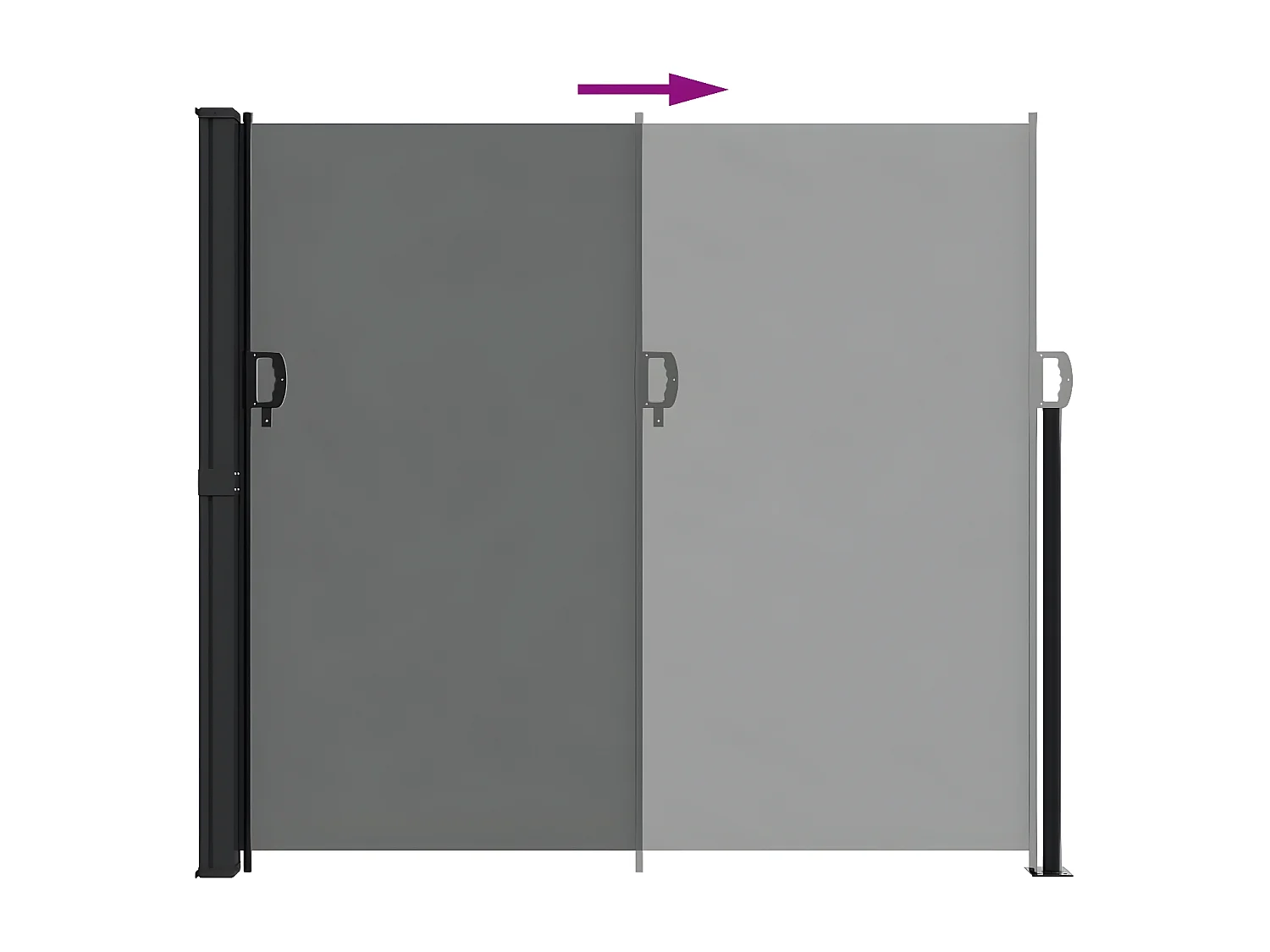 Auvent latéral rétractable anthracite 180x500 cm