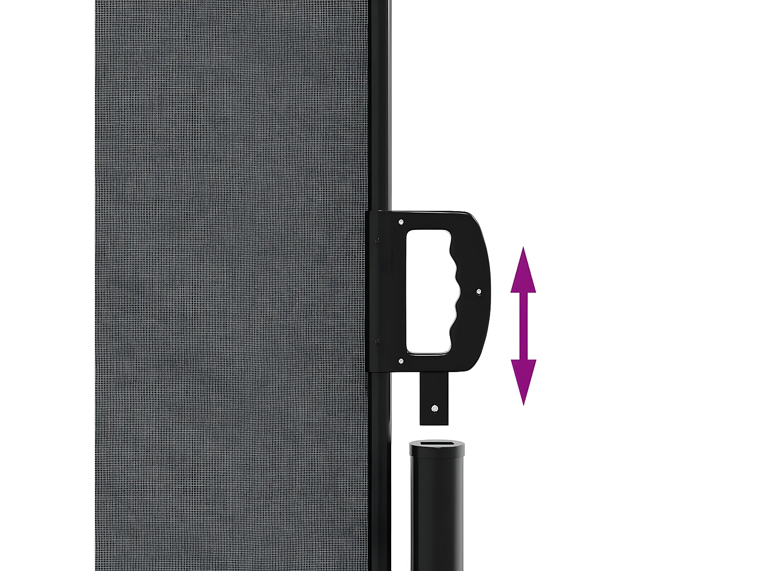 Auvent latéral rétractable anthracite 180x500 cm