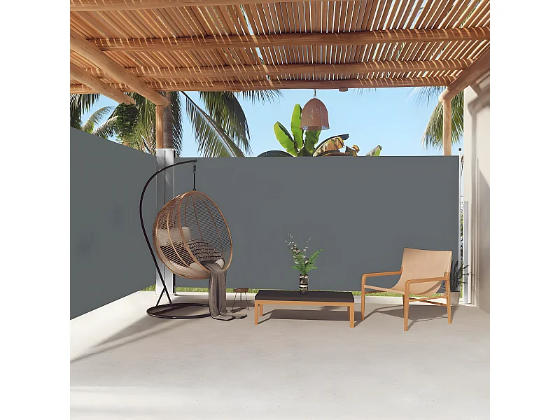 Toldo lateral retrátil 180x600 cm antracite