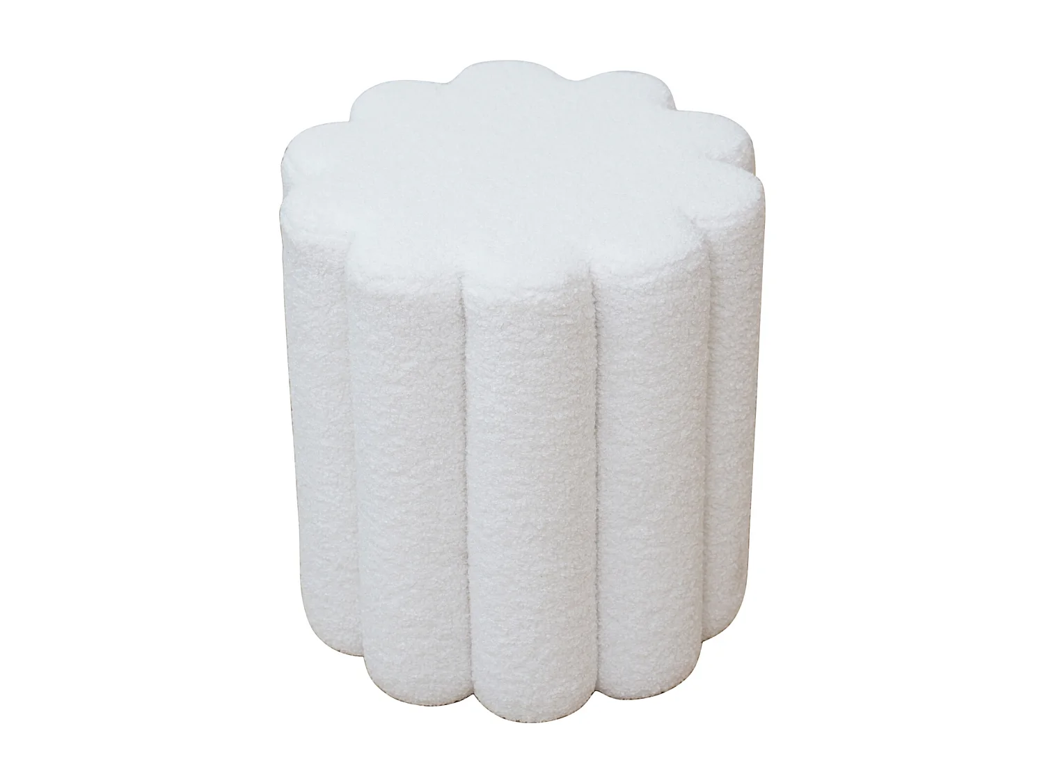 Pouf blanc DAHLIA