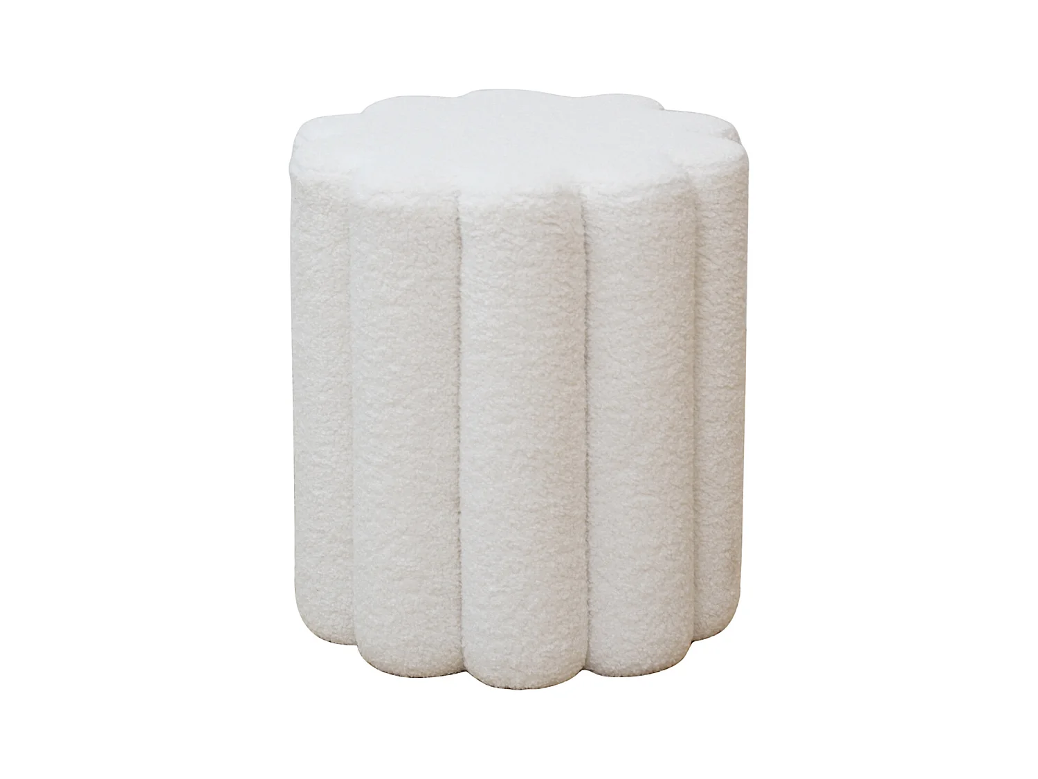 Pouf blanc DAHLIA