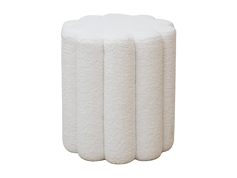 Pouf blanc DAHLIA