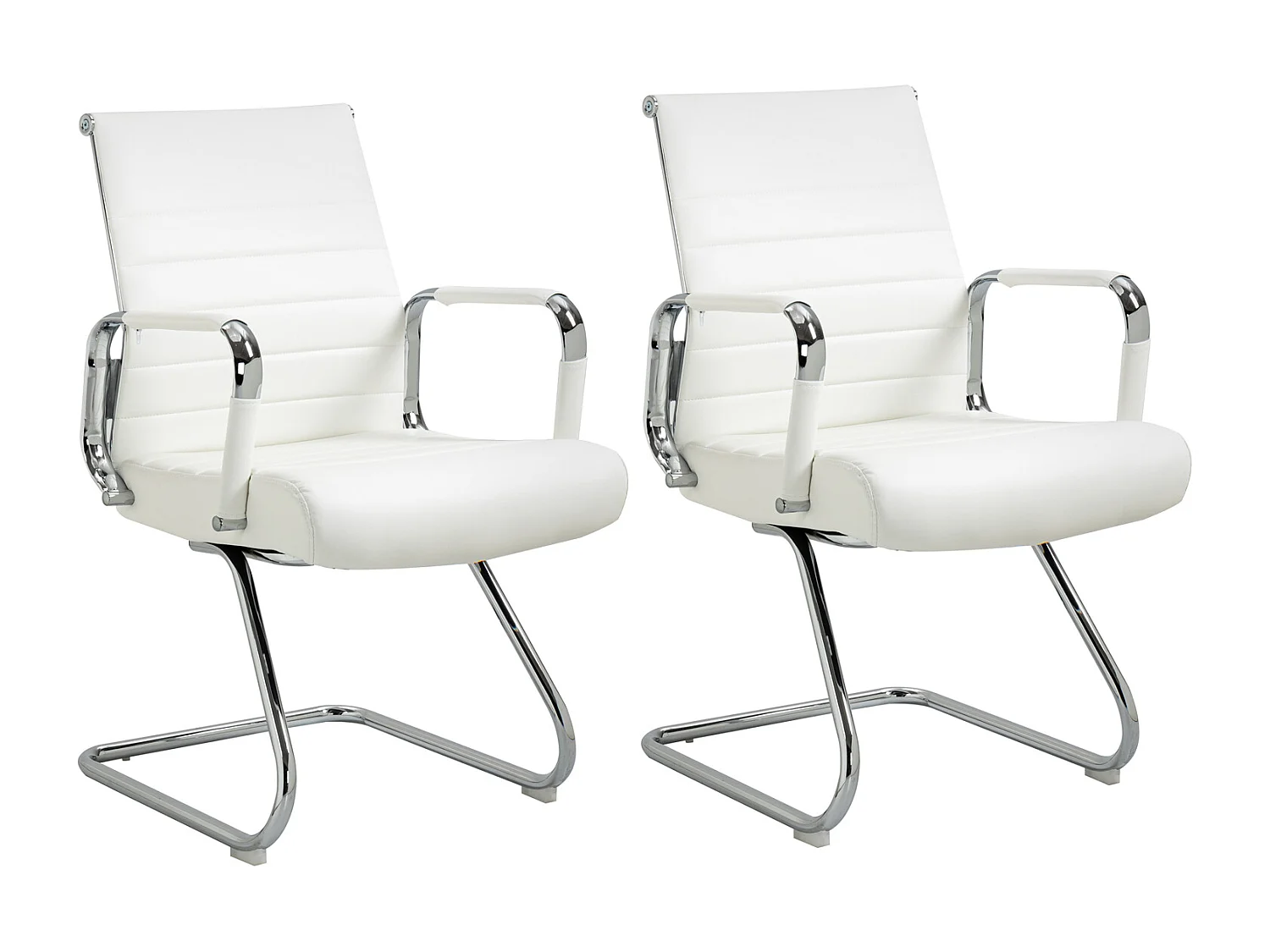 Lot de 2 chaises visiteurs tissu