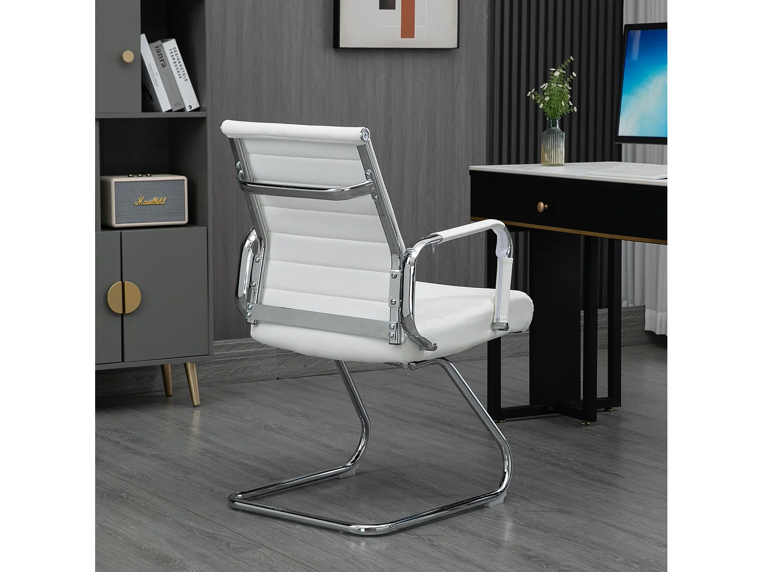 Lot de 2 chaises visiteurs tissu