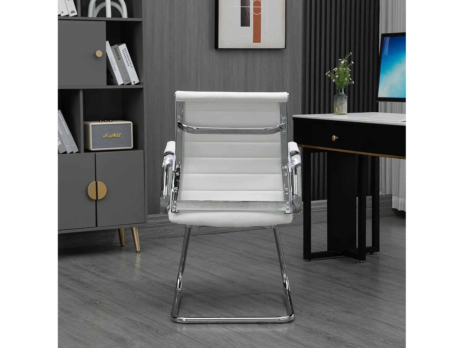 Lot de 2 chaises visiteurs tissu