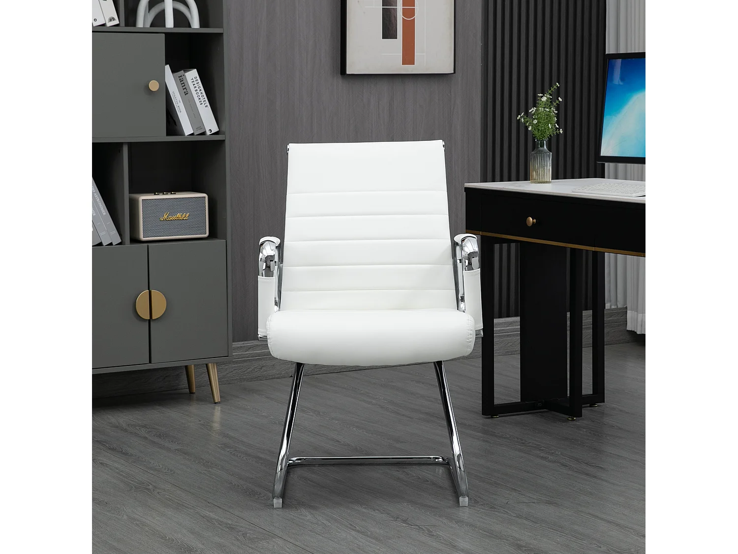 Lot de 2 chaises visiteurs tissu