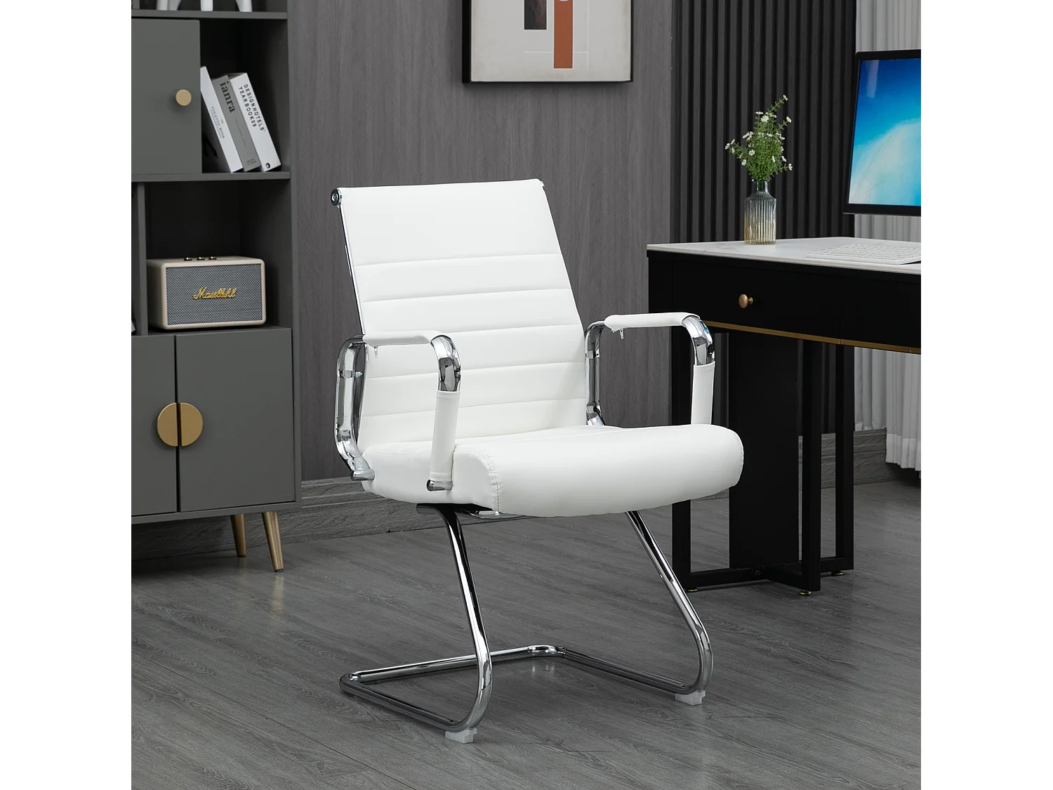 Lot de 2 chaises visiteurs tissu