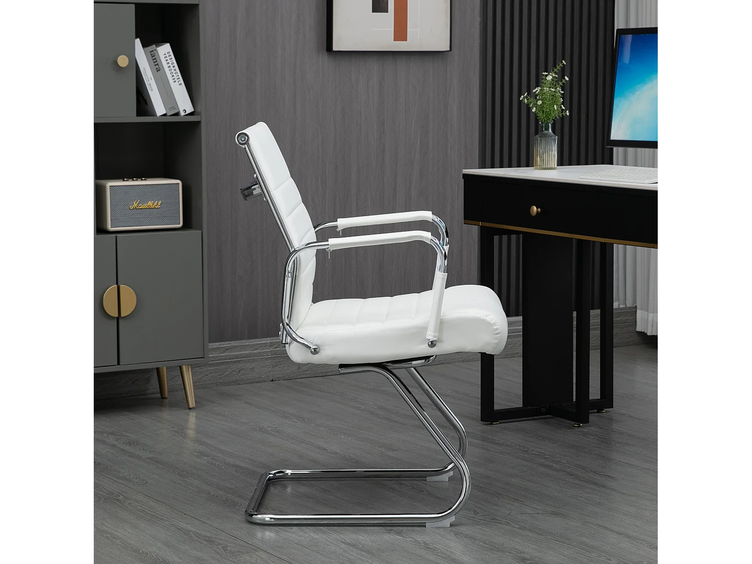 Lot de 2 chaises visiteurs tissu