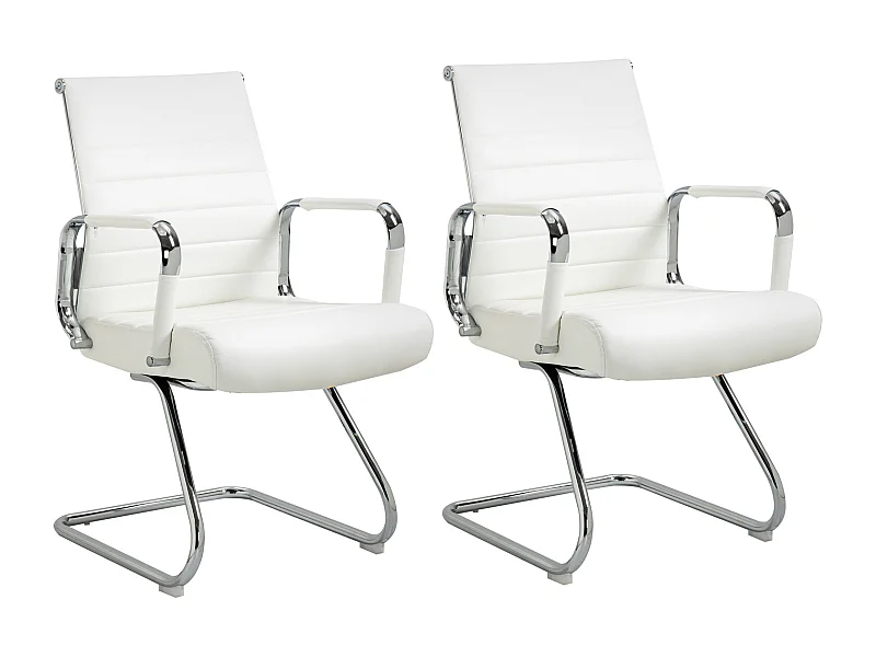 Lot de 2 chaises visiteurs tissu