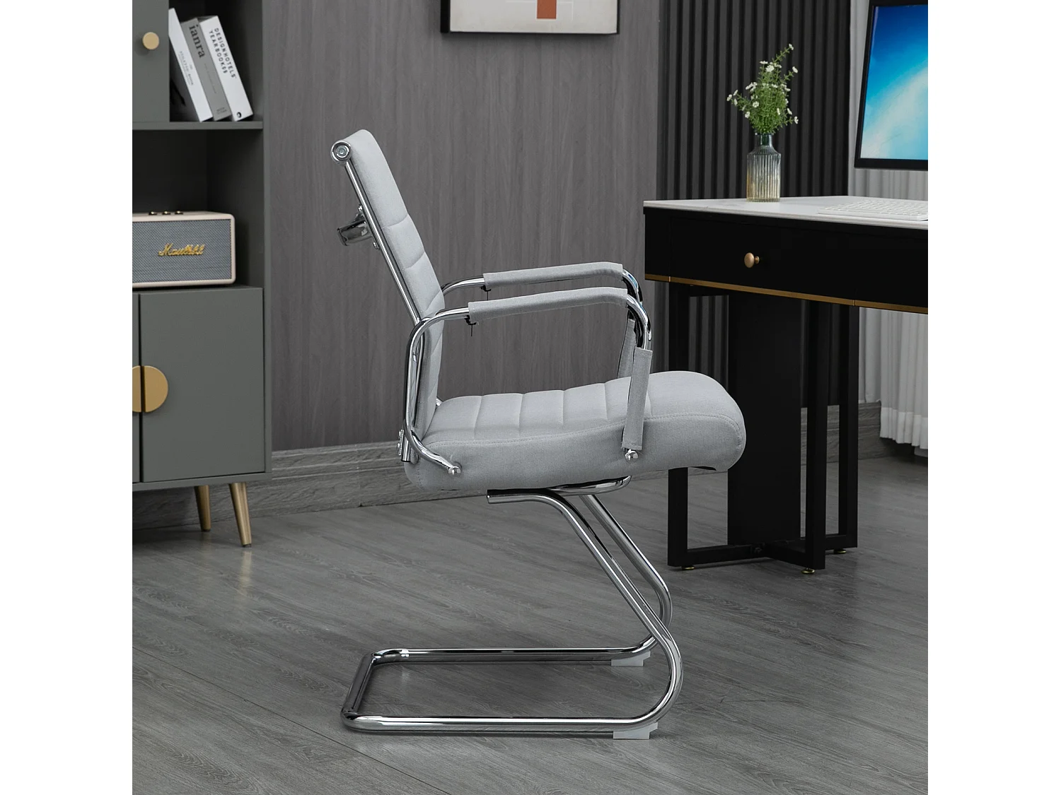 Lot de 2 chaises visiteurs en similicuir