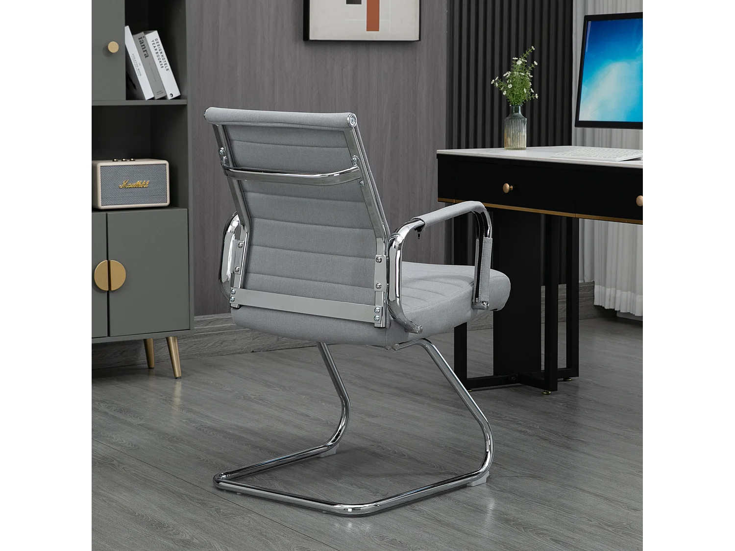 Lot de 2 chaises visiteurs en similicuir