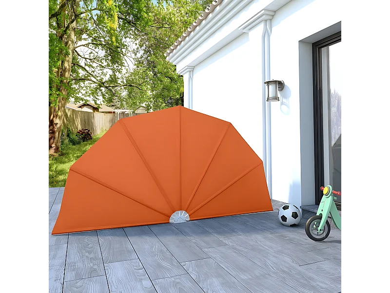 Toldo lateral plegable terraza color terracota 160 cm