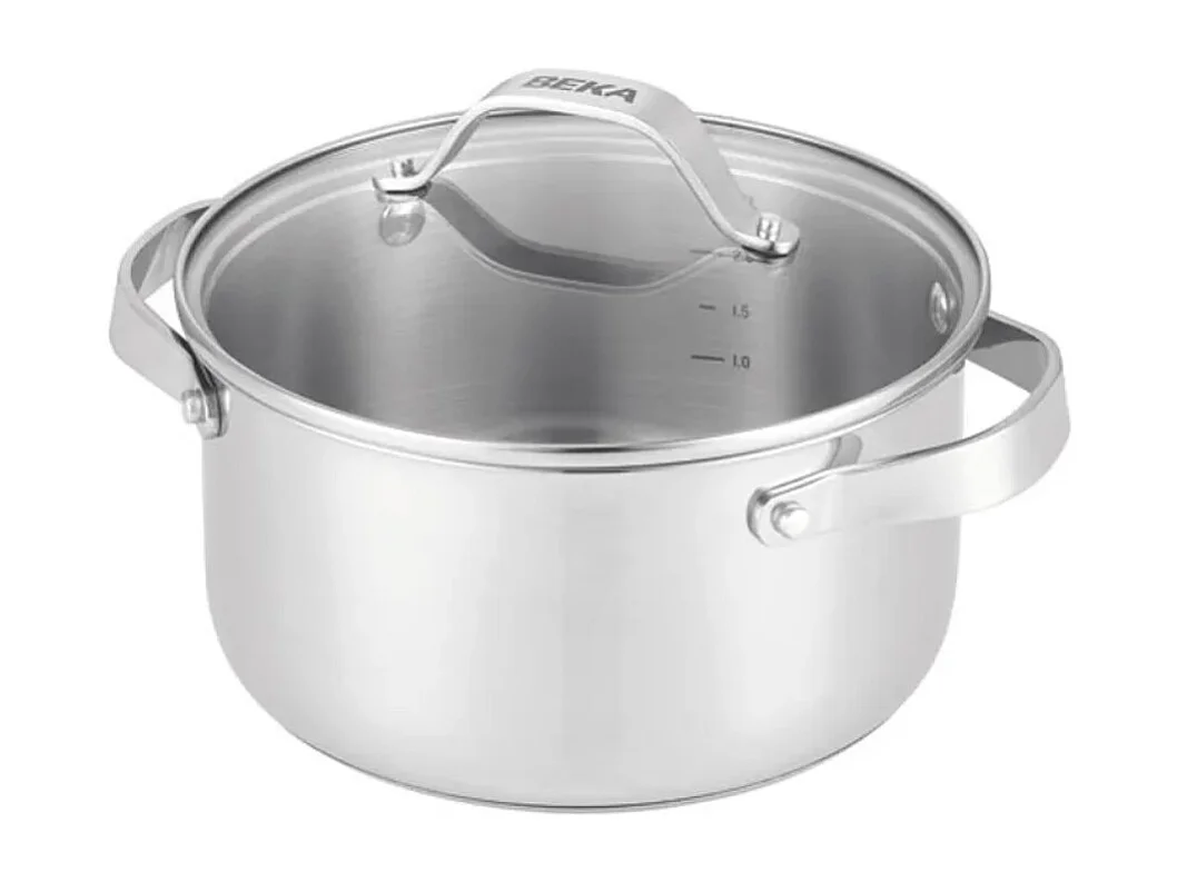 Faitout Cicla avec couvercle en verre 24 cm en acier inoxydable recyclé