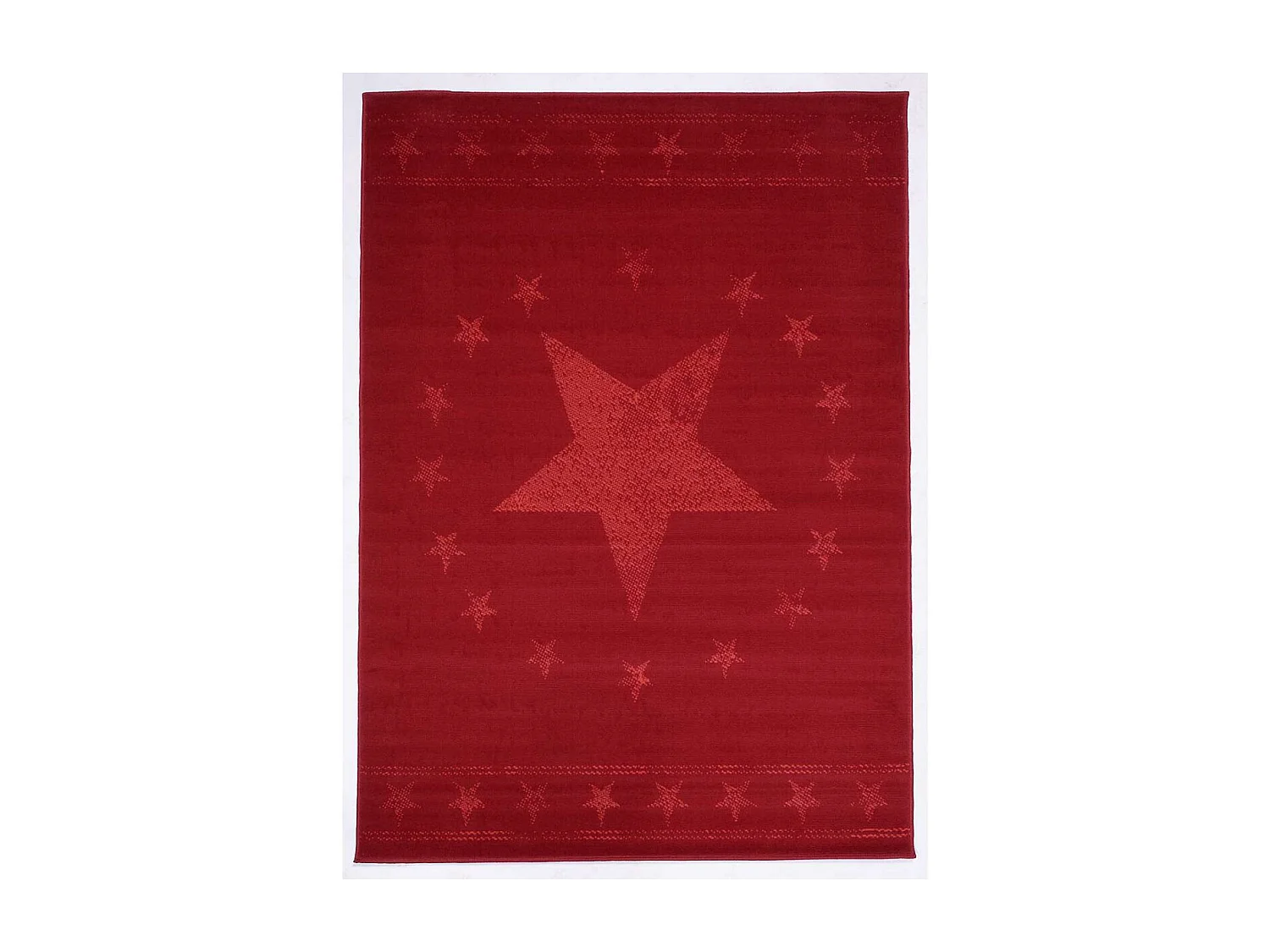 Tapis enfant 200x290 rectangle tissé rouge LYN1 1ST START