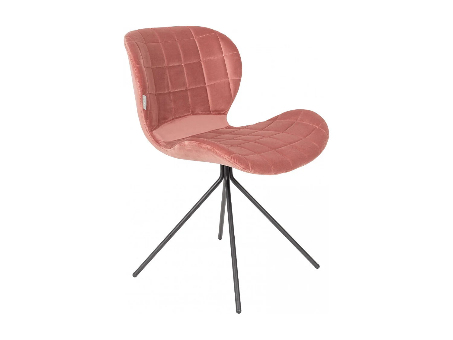 OMG - Chaise en velours rose OMG