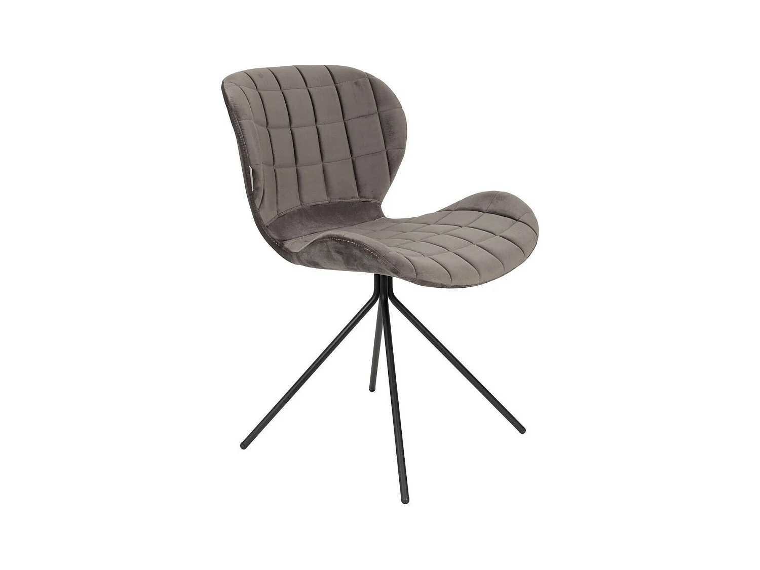 OMG - Chaise en velours gris OMG