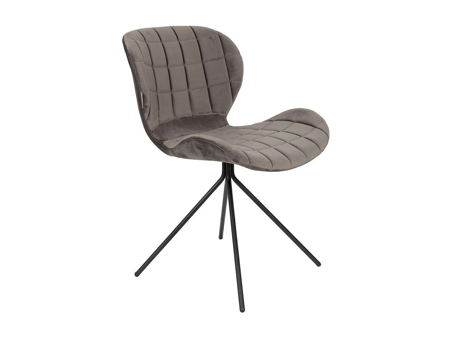 OMG - Chaise en velours gris OMG