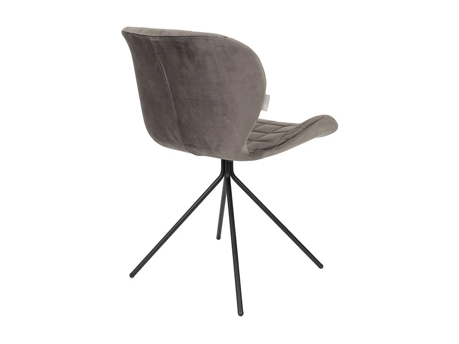 OMG - Chaise en velours gris OMG