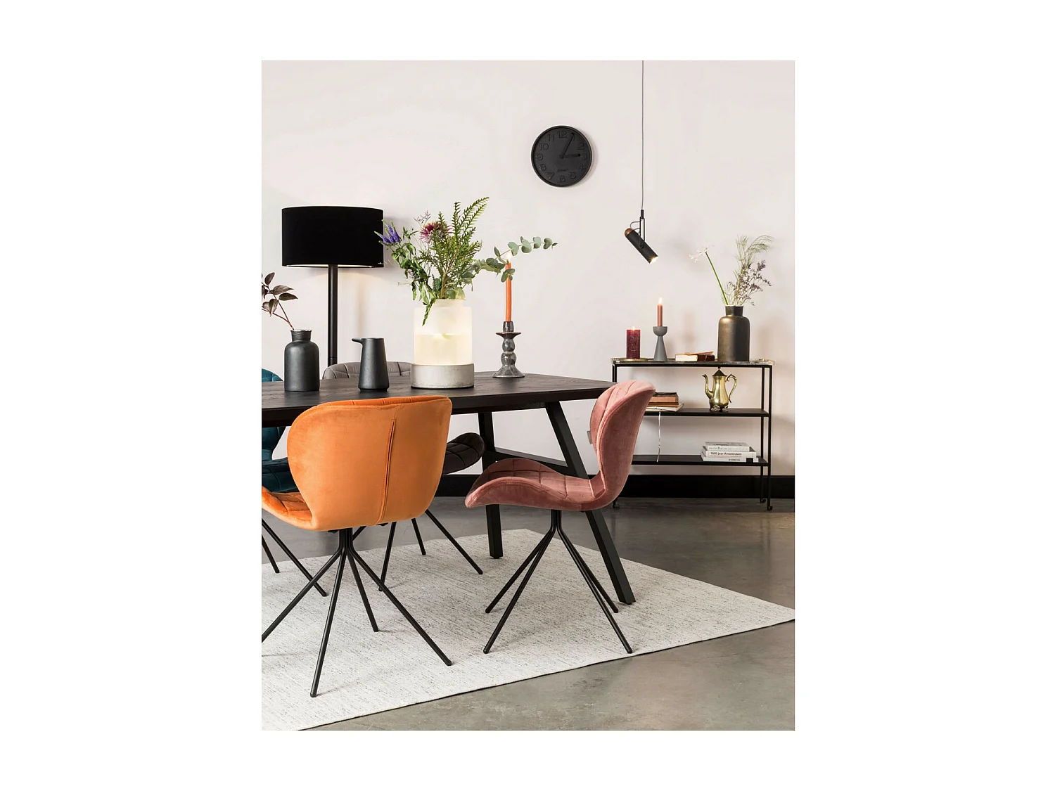 OMG - Chaise en velours orange design