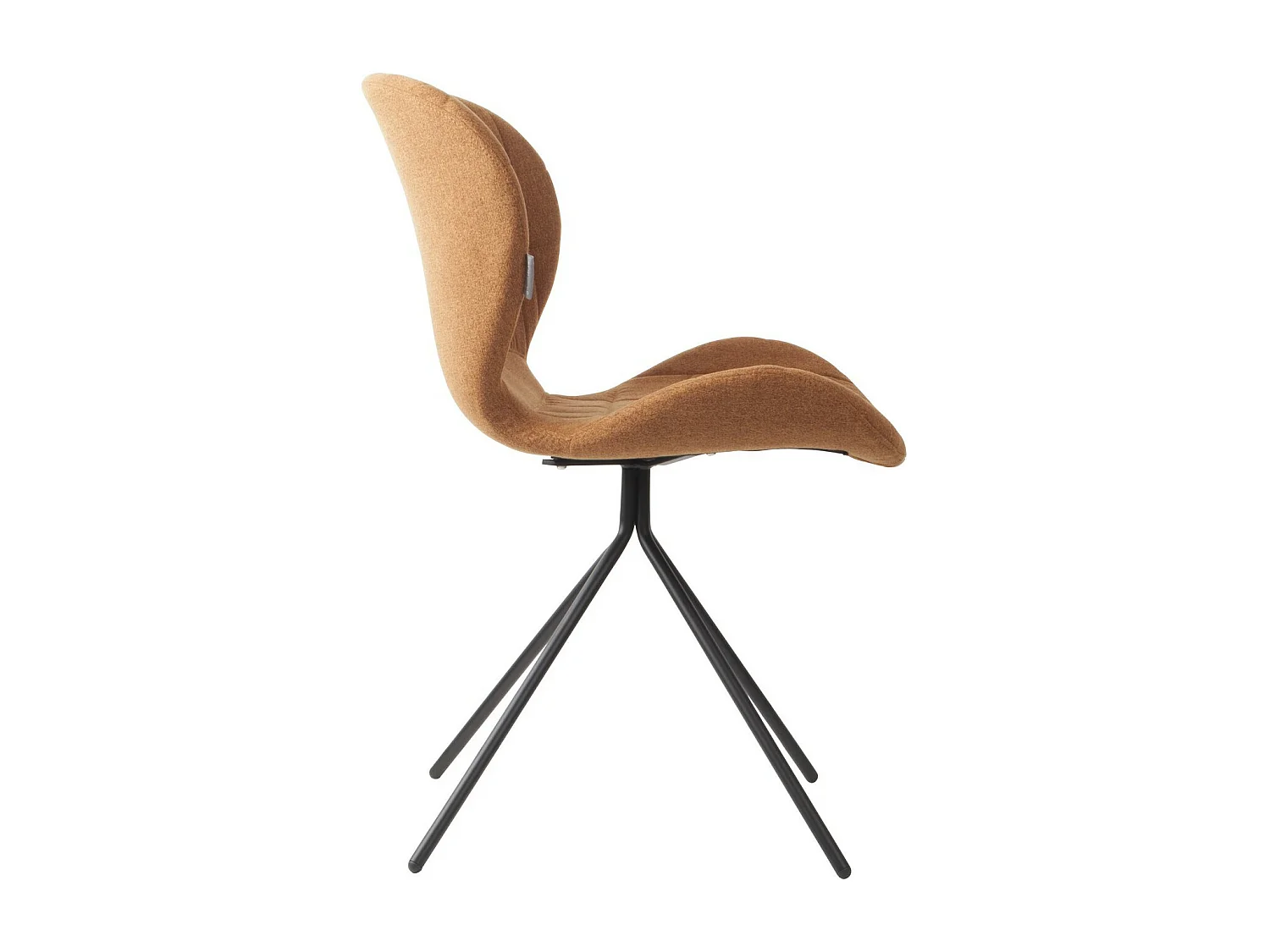 OMG - Chaise design en tissu lainé camel