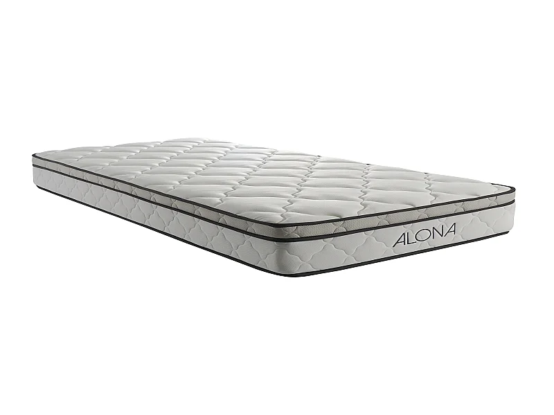 Matelas Alona Ressorts et Mémoire de Forme 140x190 cm 25,5 cm Accueil Moelleux Soutien Ferme 5 Zones