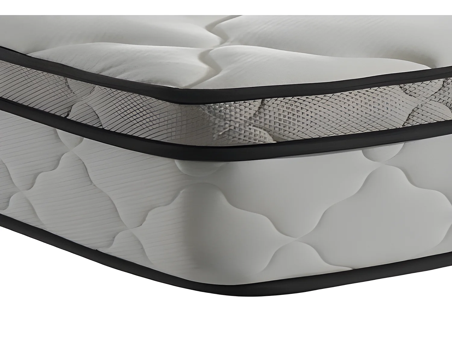 Matelas Alona Ressorts et Mémoire de Forme 140x190 cm 25,5 cm Accueil Moelleux Soutien Ferme 5 Zones