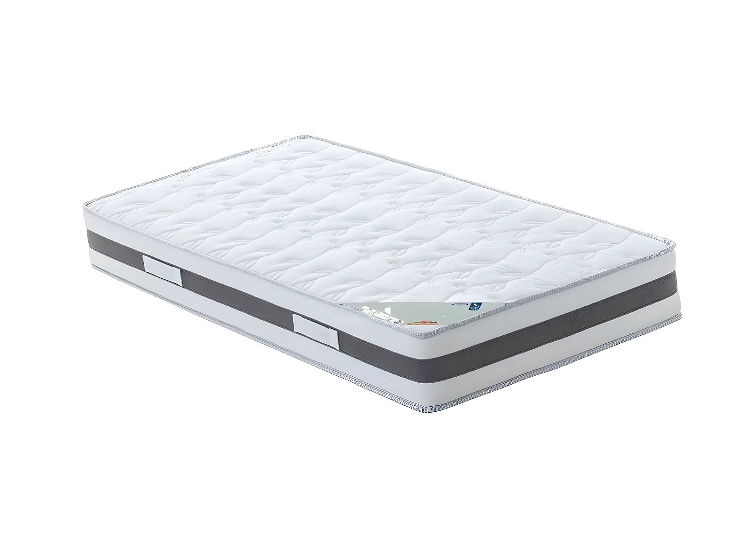 Matelas Mémoire de Forme 60 Kg/m3 70x190 cm Très Ferme 7 Zones Confort Rembourrage 100% Polyester