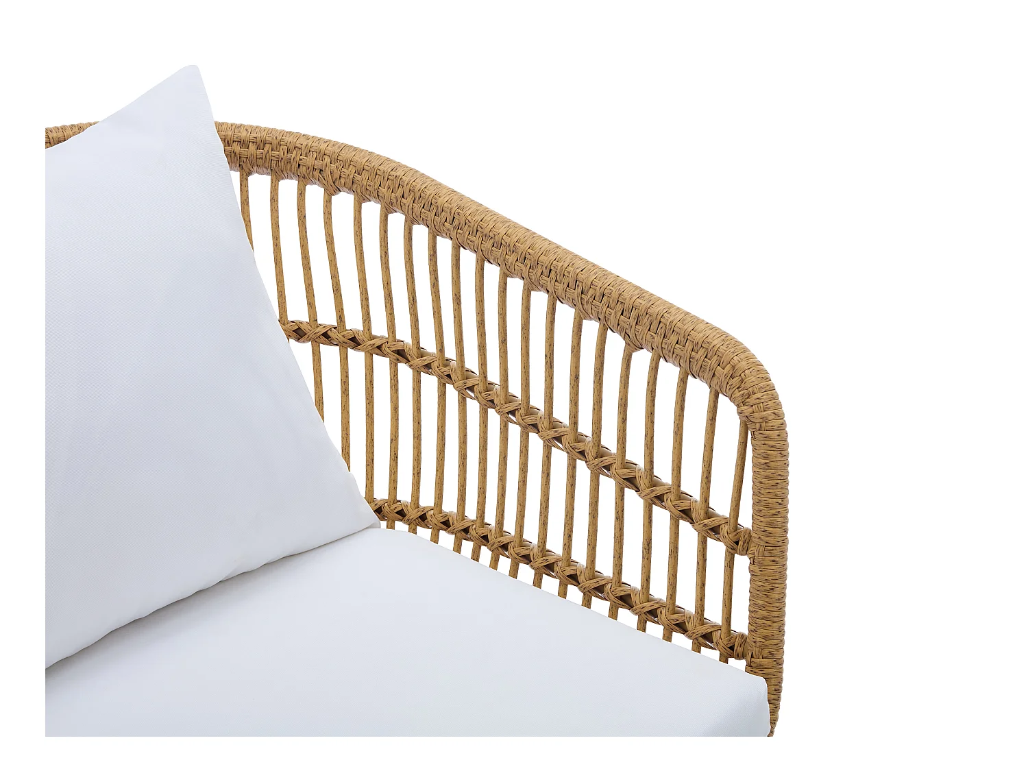 Trädgårdsfåtölj i vävd harts - Ljus naturell - LOUSINI från MYLIA