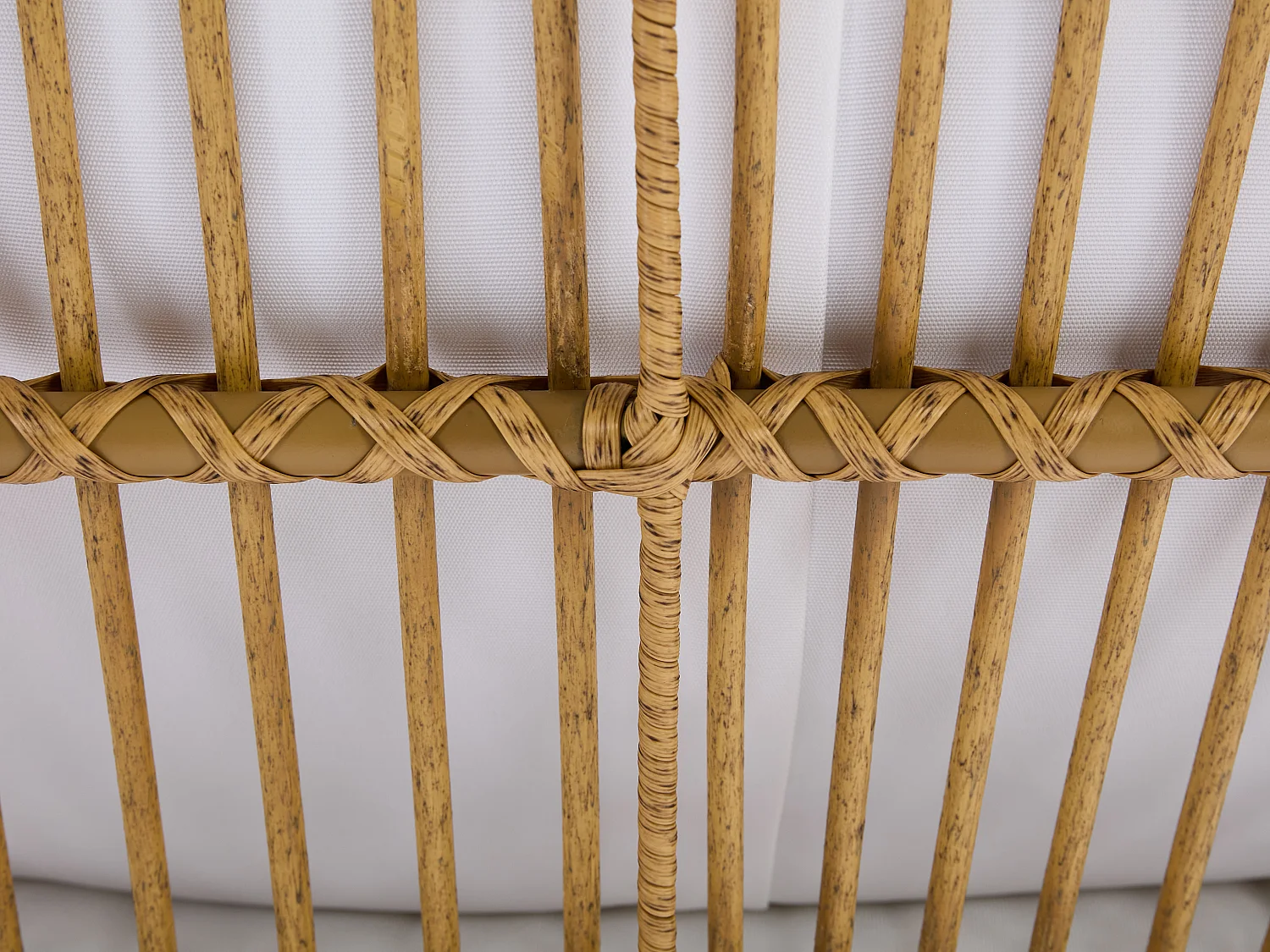 Gartensofa 2-Sitzer - Polyrattan - Holzfarben hell - LOUSINI von MYLIA