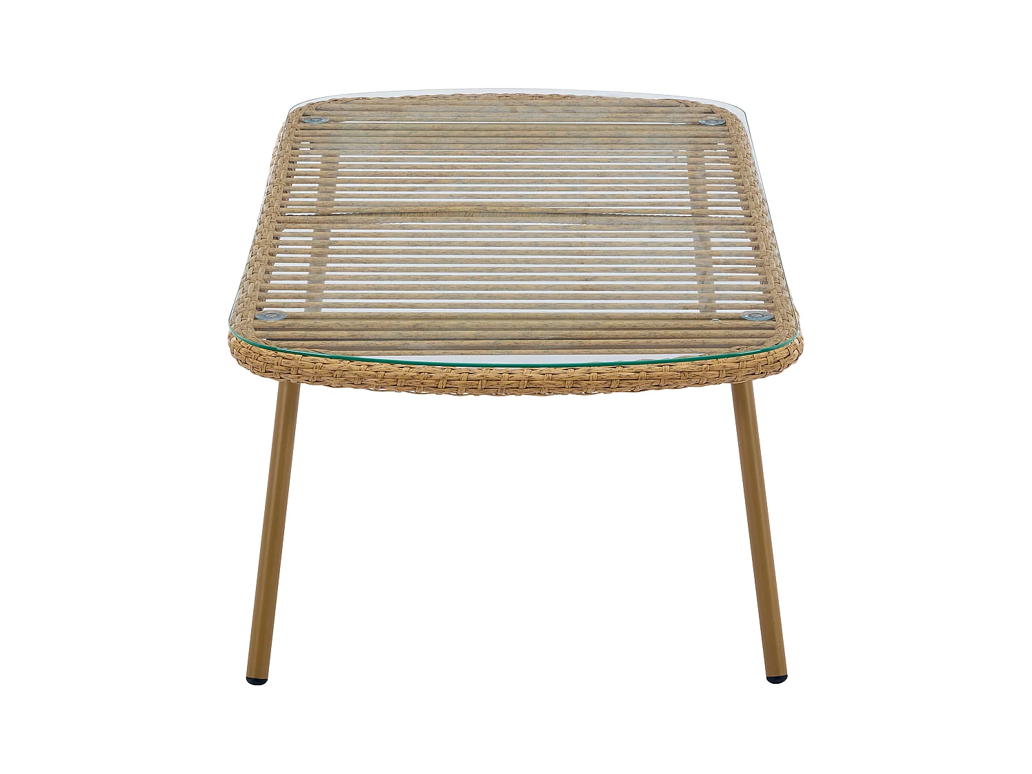 Mesa de centro de jardín de ratán natural claro - LOUSINI de MYLIA