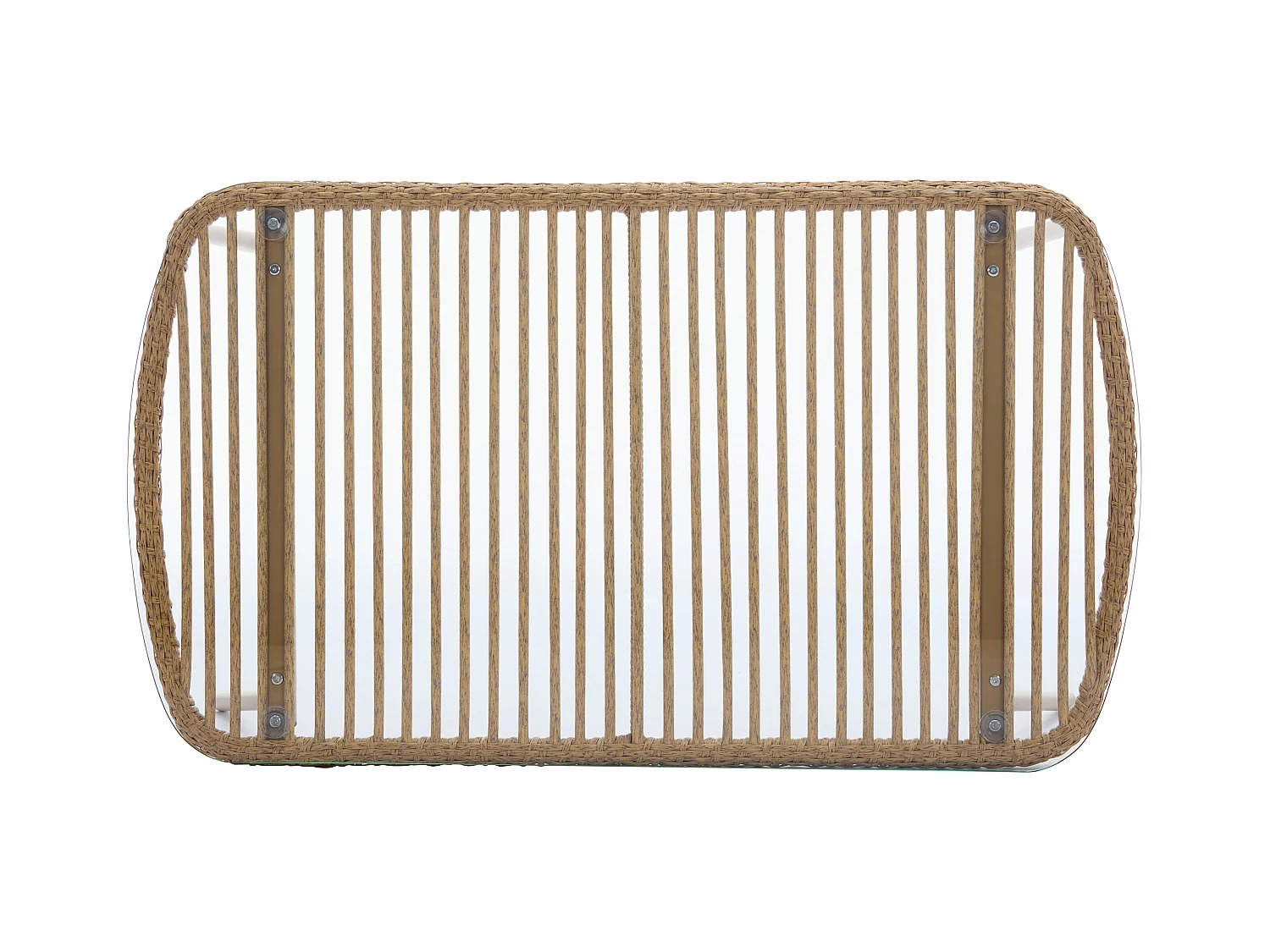 Mesa de centro de jardín de ratán natural claro - LOUSINI de MYLIA