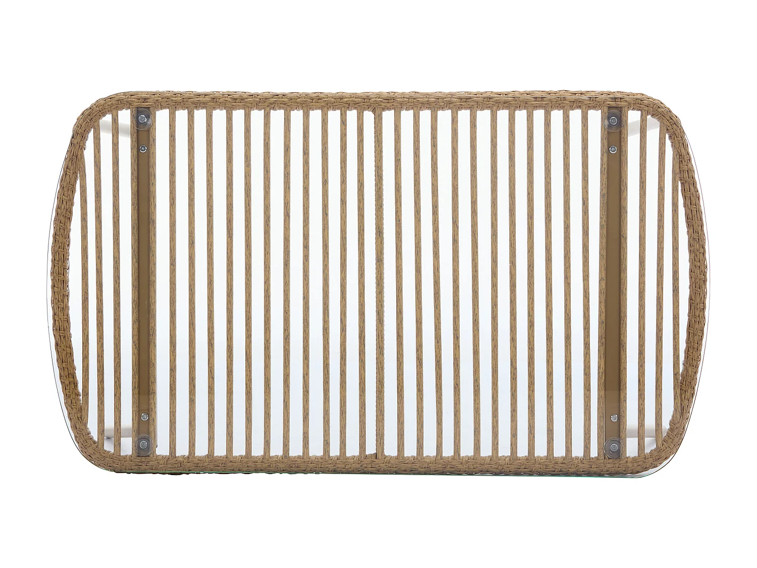 Gartentisch - Polyrattan - Holzfarben hell - LOUSINI von MYLIA